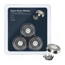 Replacement Shaving Heads for Electric Razors (3-Pack) / Self-Sharpening Blades with Dual-Blade Technology / 3-Ring Foil / Self-Sharpening & Durable